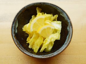 キャベツのレモン漬け　日野菜キッチンカフェ　レシピ